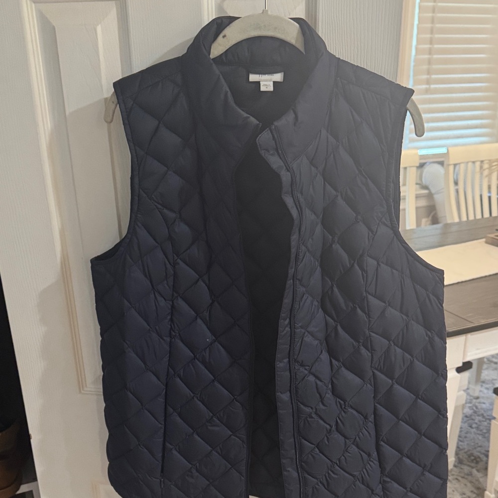 J. Jill Dark Blue Quilted Vest